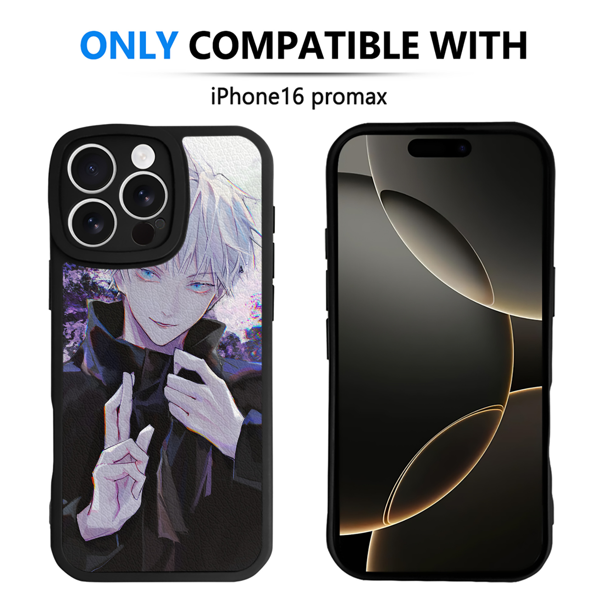 （画像用） 呪術廻戦 Jujutsu Kaisen 【iPhone 16シリーズ対応】シリコンスマホケース（レザー調） 材質：シリコン